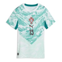 Stroje piłkarskie Portugalia Joao Neves #15 Koszulka Wyjazdowej dla damskie MŚ 2026 Krótki Rękaw